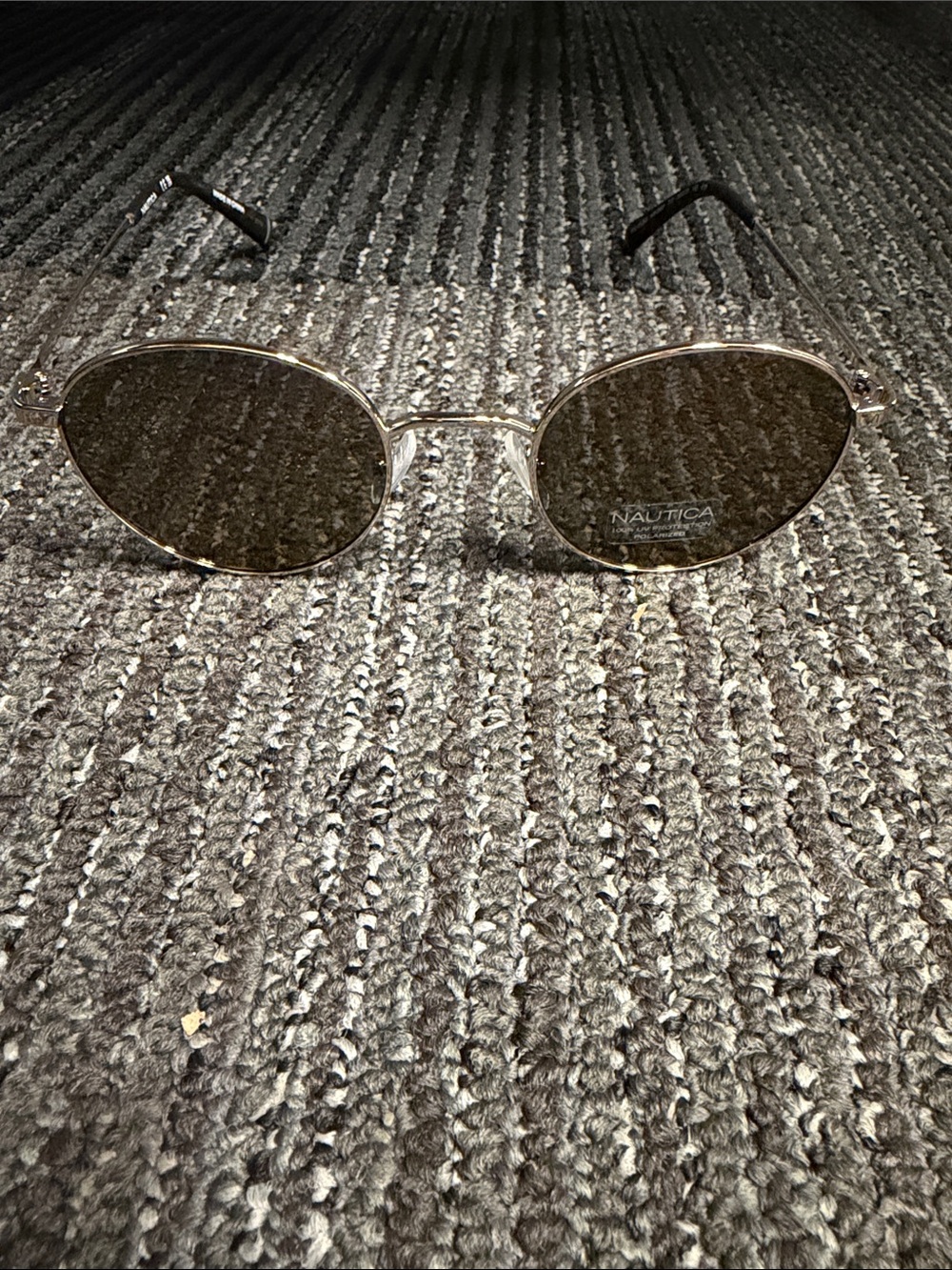Nautica Round Metal Frame Sunglasses - Silver Frame,polarized lens men or women